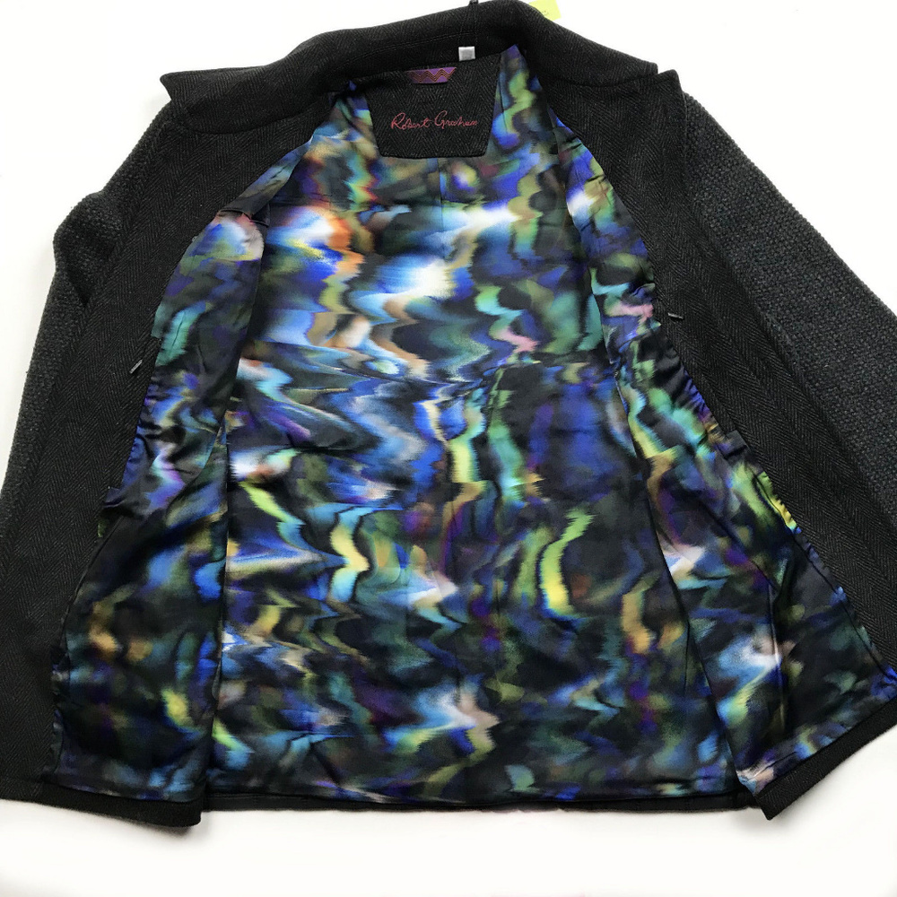 NEW Robert Graham Men's coat herringbone wool - Picture 6 of 8